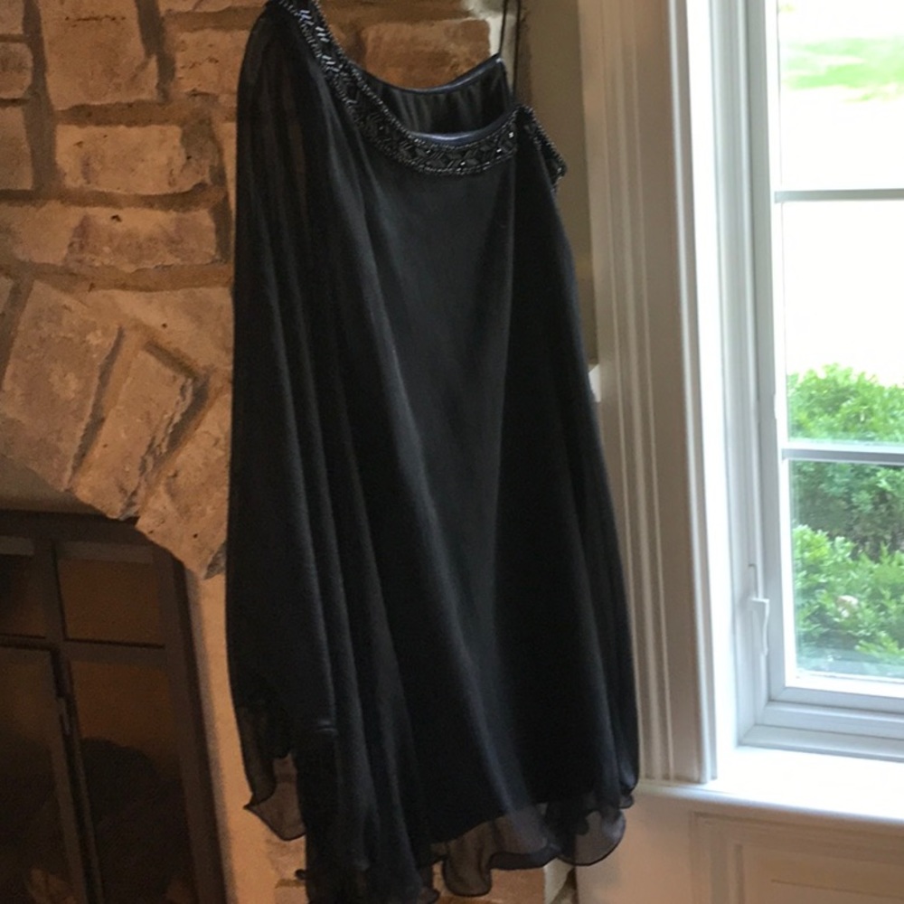 Aqua black one should flirty dress